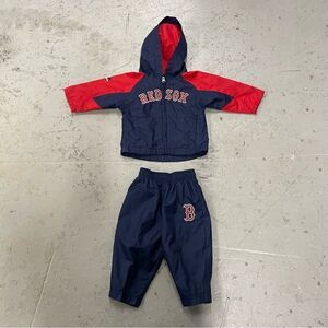Boston Red Sox Majestic Baby Track Suit Jacket and Pants Size 6/9 Months